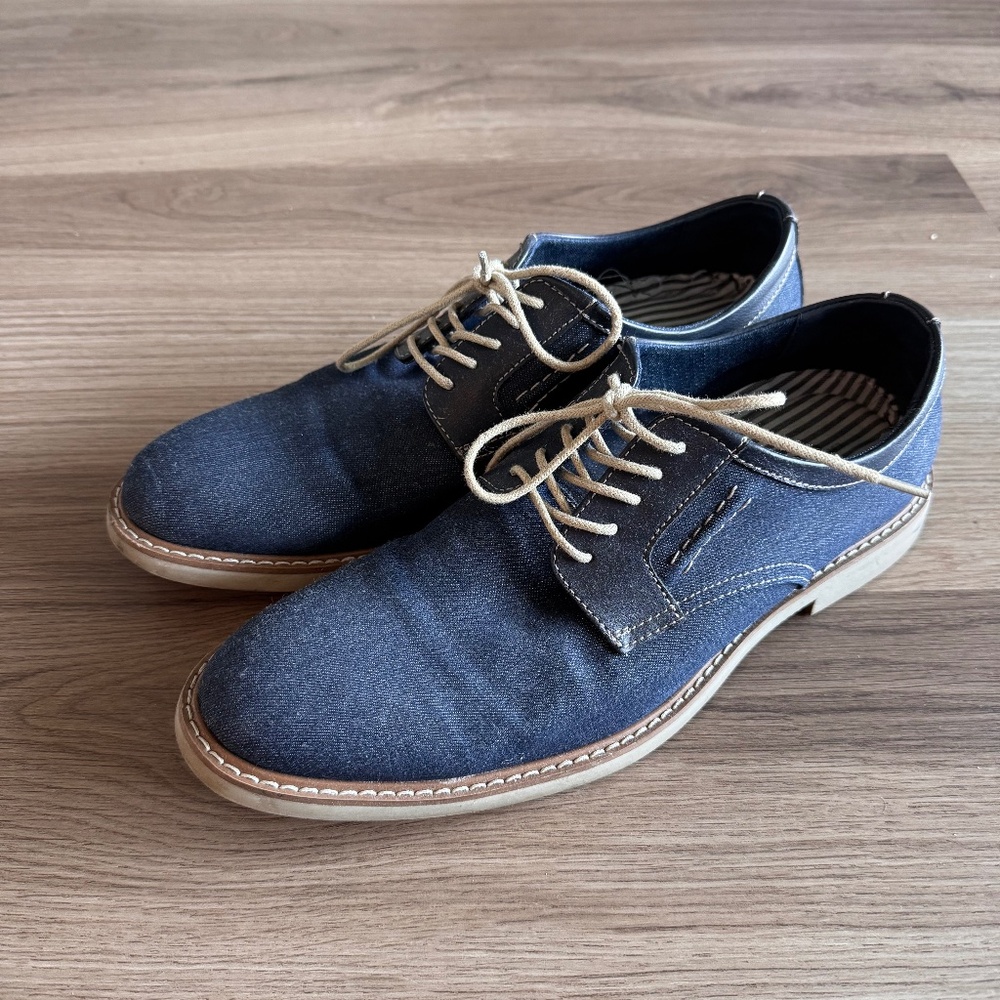 G.H. Bass Lace-Up Oxfords Denim Blue